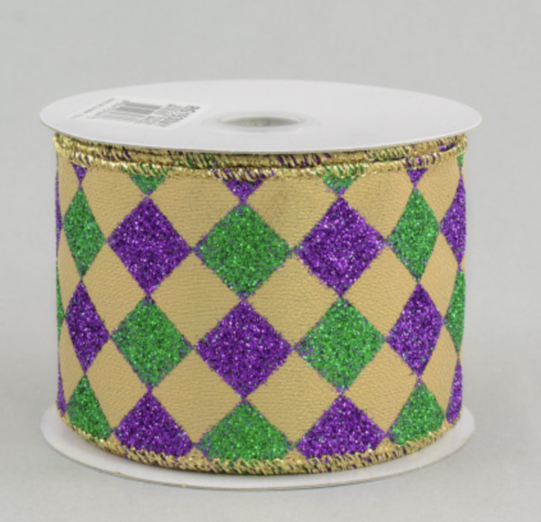 Harlequin Glitter Diamond Ribbon